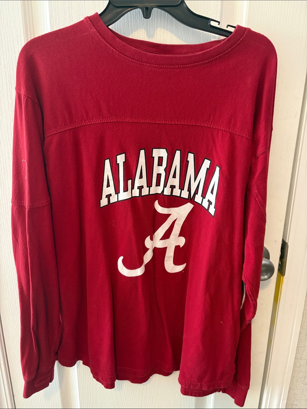 Pressbox Alabama Long Sleeve Tee - Crimson & White